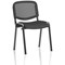 ISO Black Frame Mesh Back Stacking Chair, Quest Mussel, Pack of 4