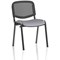 ISO Black Frame Mesh Back Stacking Chair, Quest Shell, Pack of 4
