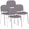 ISO Chrome Frame Stacking Chair, Rivet Fuse, Pack of 4