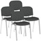 ISO Chrome Frame Stacking Chair, Quest Mussel, Pack of 4