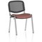 ISO Chrome Frame Mesh Back Stacking Chair, Rivet Forge, Pack of 4