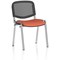 ISO Chrome Frame Mesh Back Stacking Chair, Quest Crab, Pack of 4