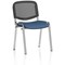 ISO Chrome Frame Mesh Back Stacking Chair, Quest Limpet, Pack of 4