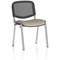 ISO Chrome Frame Mesh Back Stacking Chair, Quest Salt, Pack of 4