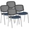 ISO Chrome Frame Mesh Back Stacking Chair, Quest Whelk, Pack of 4