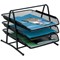 Q-Connect 3-Tier Letter Tray - Black