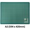 Q-Connect Cutting Mat, Non-Slip PVC, A2, Green Q-Connect Cutting Mat, Non-Slip PVC, A2, Green