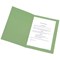 Q-Connect Square Cut Folders, 250gsm, Foolscap, Green, Pack of 100