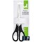 Q-Connect Ergonomic All Purpose Scissors, Stainless Steel, 170mm, Black