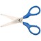 Q-Connect Ergonomic All Purpose Scissors, Stainless Steel, 130mm, Red or Blue