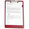Q-Connect PVC Clipboard, Foolscap, Red