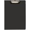Q-Connect PVC Foldover Clipboard, Foolscap, Black