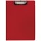 Q-Connect PVC Foldover Clipboard, Foolscap, Red