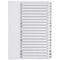 Q-Connect Plastic Index Dividers, A-Z, Clear Tabs, A4, White
