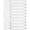 Q-Connect Plastic Index Dividers, 1-10, Clear Tabs, A4, White