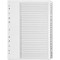 Q-Connect Plastic Index Dividers, 1-31, Clear Tabs, A4, White
