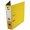 Q-Connect Recycled Foolscap Lever Arch Files, 70mm Spine, Yellow, Pack of 10