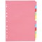 Q-Connect Subject Dividers, 12-Part, Blank Multicolour Tabs, A4, Multicolour