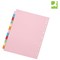 Q-Connect Subject Dividers, 12-Part, Blank Multicolour Tabs, A4, Multicolour