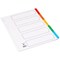 Q-Connect Reinforced Board Subject Dividers, 5-Part, Blank Multicolour Tabs, A4, White Q-Connect Reinforced Board Subject Dividers, 5-Part, Blank Multicolour Tabs, A4, White