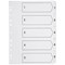 Q-Connect Reinforced Board Index Dividers, 1-5, Clear Tabs, A4, White
