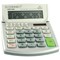 Q-Connect Semi-Desktop Calculator, 12 Digit, Solar and Battery Power, Grey