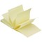 Q-Connect Fanfold Notes, 75 x 75mm, Yellow, Pack of 12 x 100 Fanfold Notes