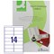 Q-Connect Multi-Purpose Labels, 14 Per Sheet, 99.1x38.1mm, White, 7000 Labels