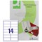 Q-Connect Multi-Purpose Label, 99.1x38.1mm, 14 per Sheet, Pack of 500 Sheets