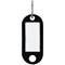 Q-Connect Key Fobs with 2 Punched Holes Black Pack of 100 KF02696