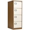Jemini Foolscap Filing Cabinet, 4 Drawer, Coffee and Cream