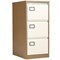 Jemini Foolscap Filing Cabinet, 3 Drawer, Coffee and Cream