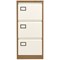 Jemini Foolscap Filing Cabinet, 3 Drawer, Coffee and Cream