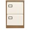 Jemini Foolscap Filing Cabinet, 2 Drawer, Coffee and Cream