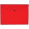 Q-Connect A4 Popper Wallets, Red, Pack of 12
