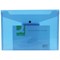 Q-Connect A4 Popper Wallets, Blue, Pack of 12