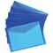 Q-Connect A4 Popper Wallets, Blue, Pack of 12