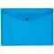 Q-Connect A4 Popper Wallets, Blue, Pack of 12