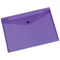 Q-Connect A4 Popper Wallets, Purple, Pack of 12