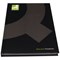 Q-Connect Casebound Notebook, A5, Ruled, 192 Pages, Black, Pack of 3