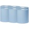2Work 1-Ply Centrefeed Roll, 300m, Blue, Pack of 6