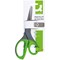 Q-Connect Premium Ergonomic Scissors, Stainless Steel, 210mm, Green/Grey