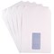 Q-Connect C5 Envelopes, Window, Self Seal, 90gsm, White, Pack of 150