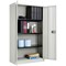 Jemini Tall Steel Stationery Cupboard, 3 Shelves, 1810mm High, Grey