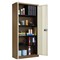 Jemini Extra Tall Metal Stationery Cupboard, 4 Shelves, 1960mm High, Coffee and Cream