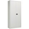 Jemini Extra Tall Metal Storage Cupboard, 4 Shelves, 1960mm High, Grey