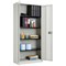 Jemini Extra Tall Metal Storage Cupboard, 4 Shelves, 1960mm High, Grey