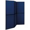 Q-Connect Display Board, 6 Panel, Blue/Grey