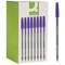 Q-Connect Ballpoint Pen, Violet, Pack of 50