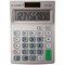 Q-Connect Semi-Desktop Calculator, 10 Digit, Solar and Battery Power, Grey